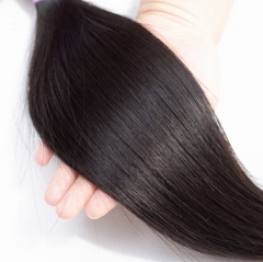 High Quality Full Cuticle Aligned natural black 18 inch Human Hair Double Drawn Brazilian Hair extensions  human hair
